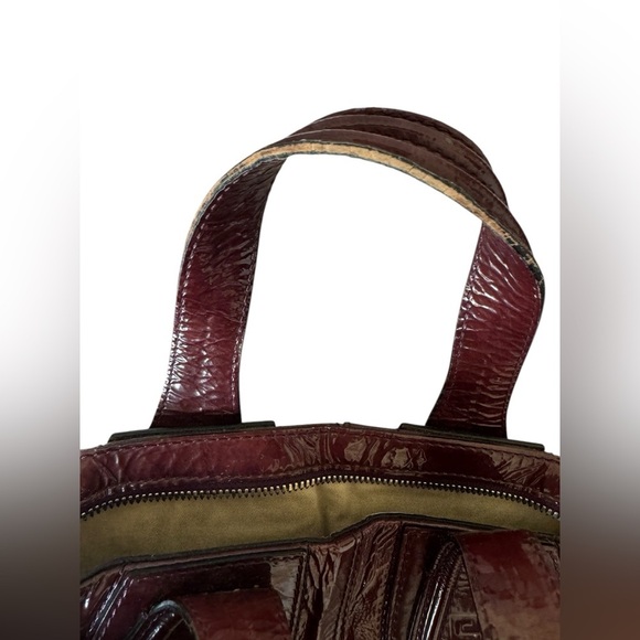 VTG Givenchy Nightingale patent leather Hand/shoulder Bag Burgundy AUTH CERTI - Picture 3 of 15